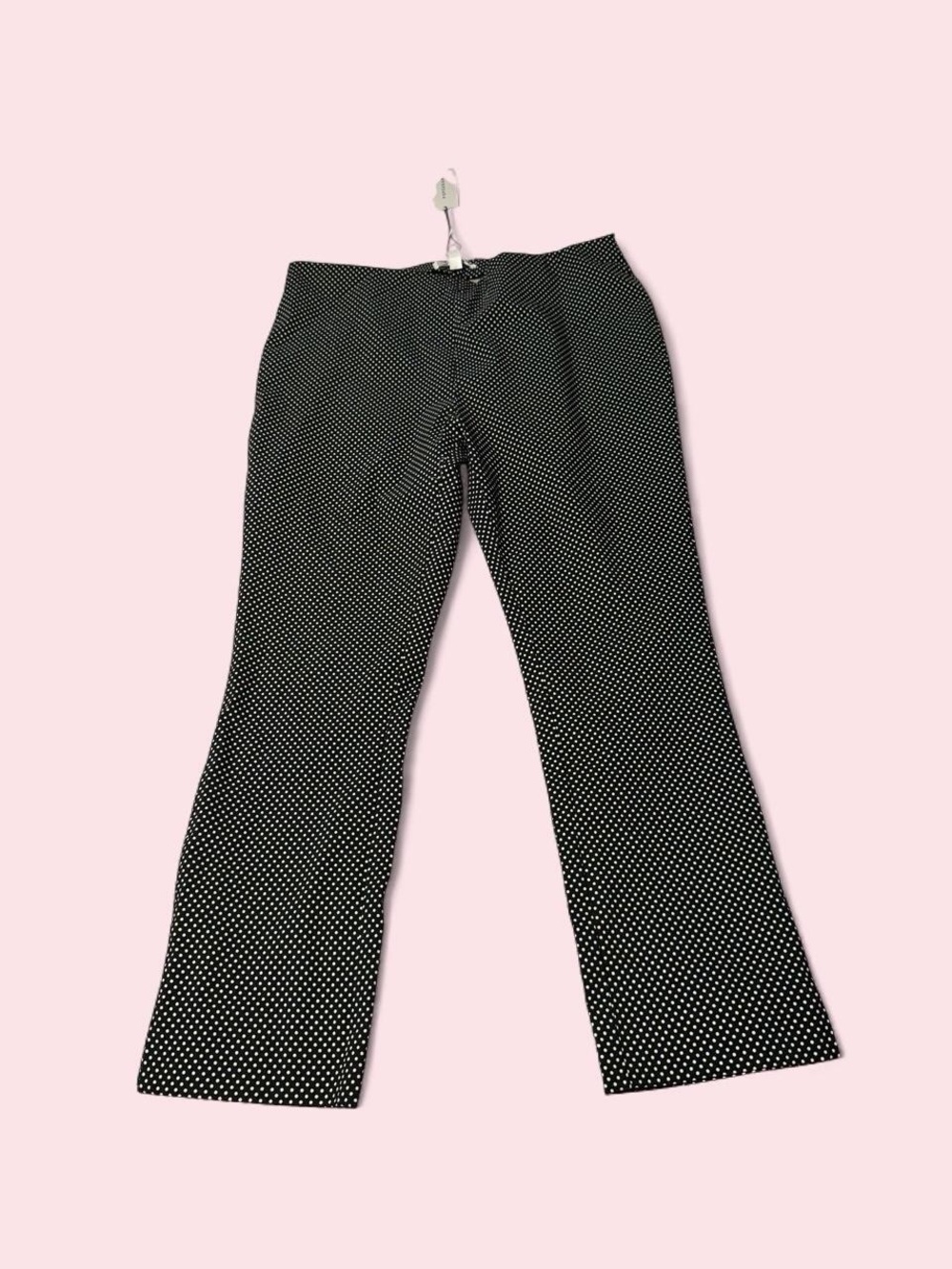 POPSUGAR Black & White polka Dot Cropped Dress Pants